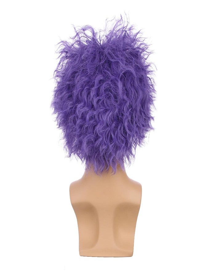 DUDUWIG Kids Purple Wig Child Short Purple Straight Wig Synthetic Wigs Cosplay Hair Wigs - Image 4